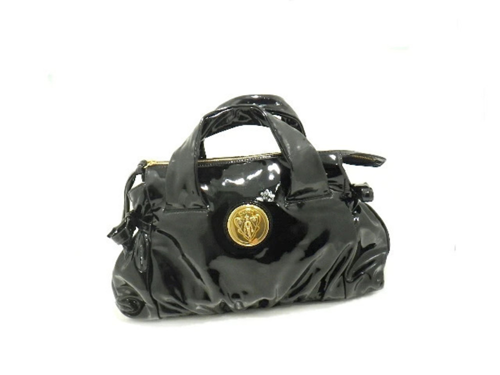 Gucci bag shoulder Hysteria enamel black